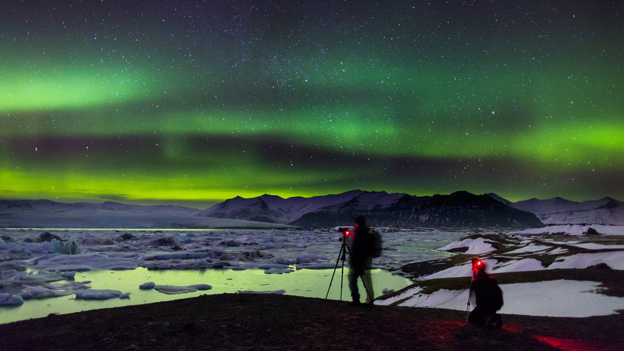 <strong>Jokulsarlon Lagoon, Iceland: </strong>Reflections from water make viewing the Northern Lights even better, says the Aurora-chasing photographer Moyan Brenn.