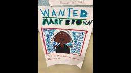 A "wanted" poster on display at South Mountain Elementary School.