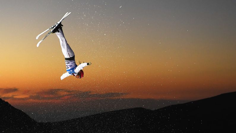 Catrine Lavallee, a freestyle skier from Canada, soars through the air during the World Championships in Sierra Nevada, Spain, on Friday, March 10. She finished seventh in the aerials. <a  target="_blank">See 34 amazing sports photos from last week</a><br />