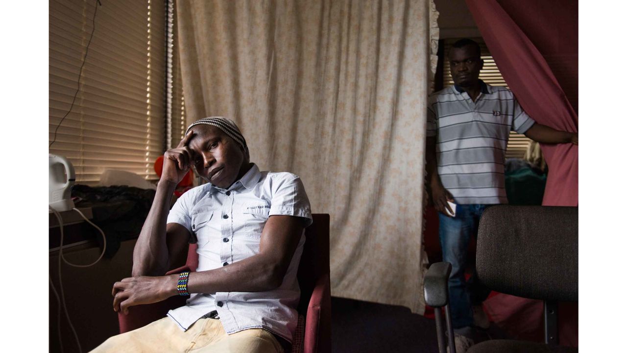 Adam Adriss Yahya (left), from western Sudan, says he prefers politicians who are openly racist to those who hide their negative feelings towards asylum-seekers.