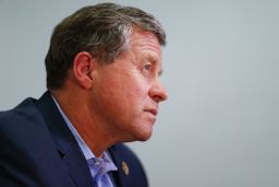 Republican Congressman Charlie Dent speaks during an interview at his campaign office in  Allentown, Pennsylvania on November 2, 2016. 