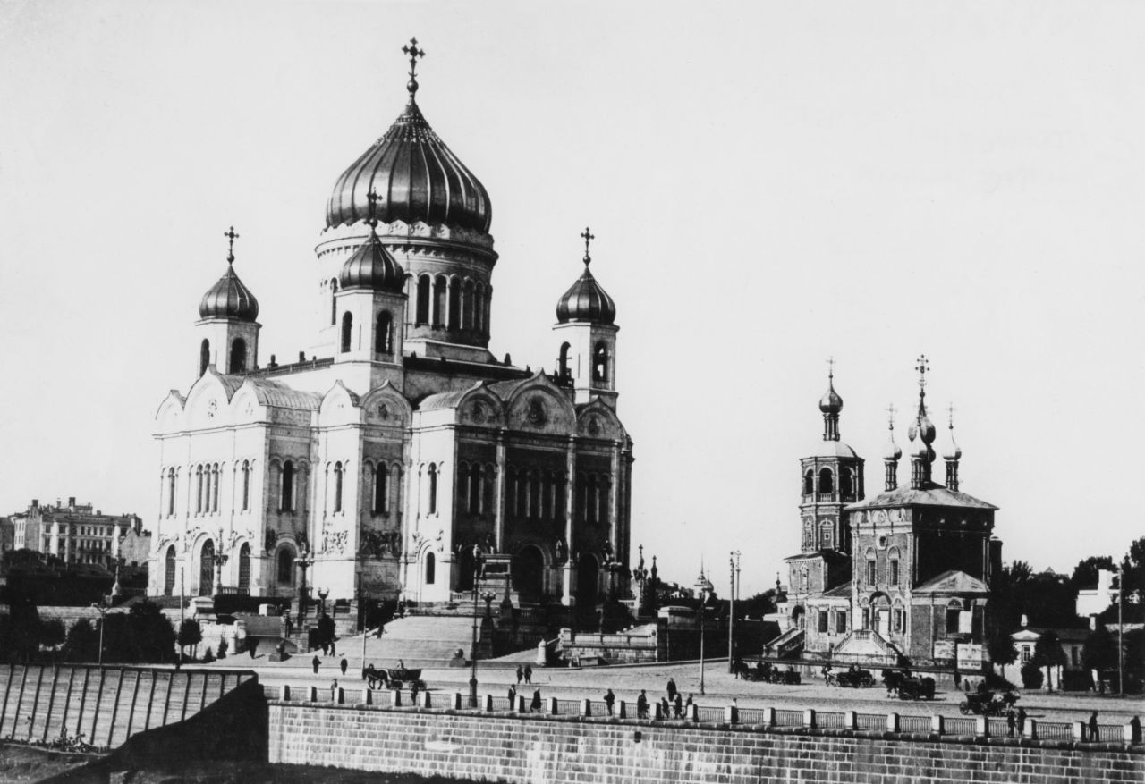 The Cathedral of Christ the Savior in Moscow in 1925