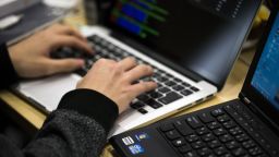 TOKYO, JAPAN - JANUARY 28:  A participant uses a laptop computer as he takes part in the Seccon 2016 final competition on January 28, 2017 in Tokyo, Japan. 24 teams from Japan, the US, China, Taiwan, South Korea, Russia, Poland, Switzerland and France competed their skills for cyber securities at the final round of the international cyber security contest in Tokyo.  (Photo by Tomohiro Ohsumi/Getty Images)