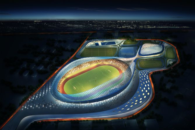 The first design released by Studio Symbiosis is the Athletic Ripples sports complex. 