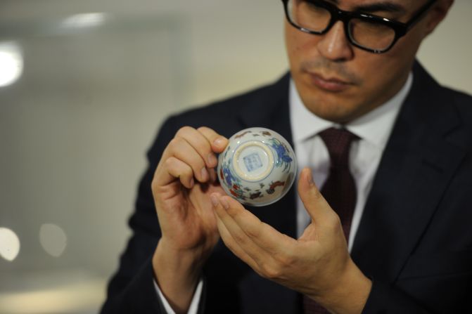 "For anyone who is not in the field of Chinese ceramics it's a little bit of a downer when you see it," says Nicolas Chow, chairman of Chinese works of art at Sotheby's Asia. <br /><br />The cup gets its name from the delicate chickens painted in bright enamels on the cup's side. "But this is about the most sought after piece in the history of Chinese porcelain."