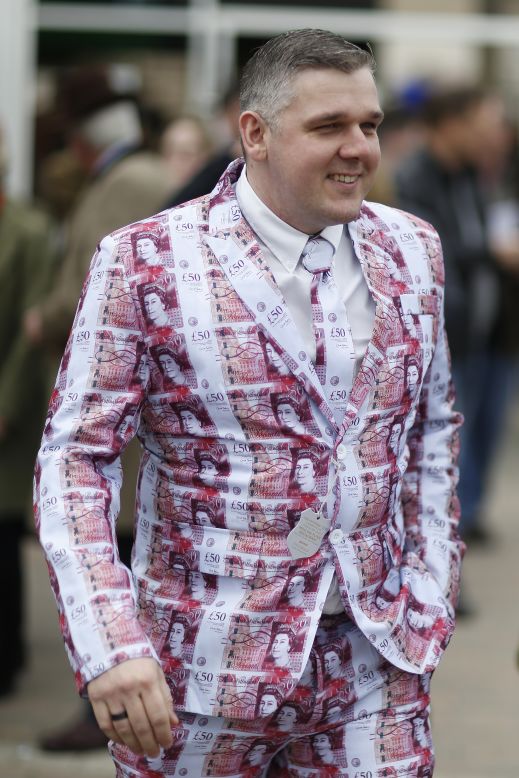 A racegoer dressing to impress at this year's festival.