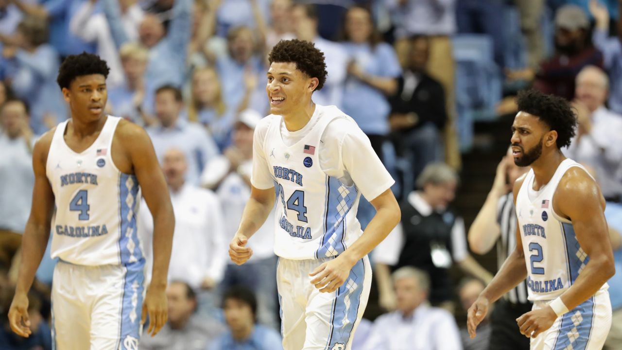 North Carolina Tar Heels teammates Isaiah Hicks, Justin Jackson and Joel Berry II.
