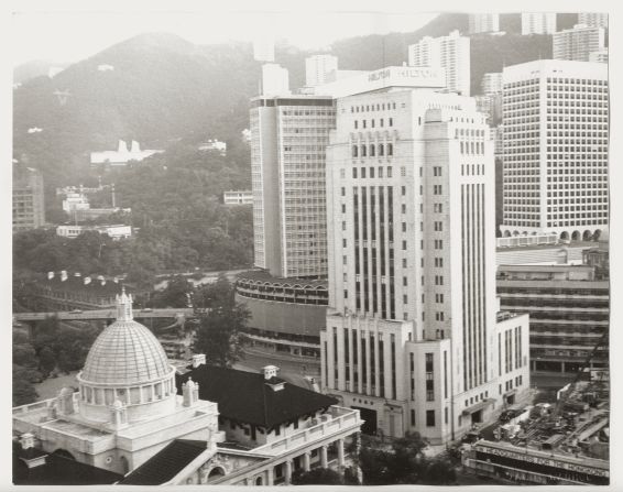 Hong Kong's former Supreme Court and the Bank of China buildings feature in the photo. 