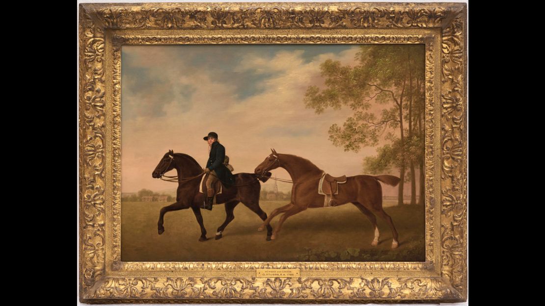 "Two Hacks" (1789) by George Stubbs 