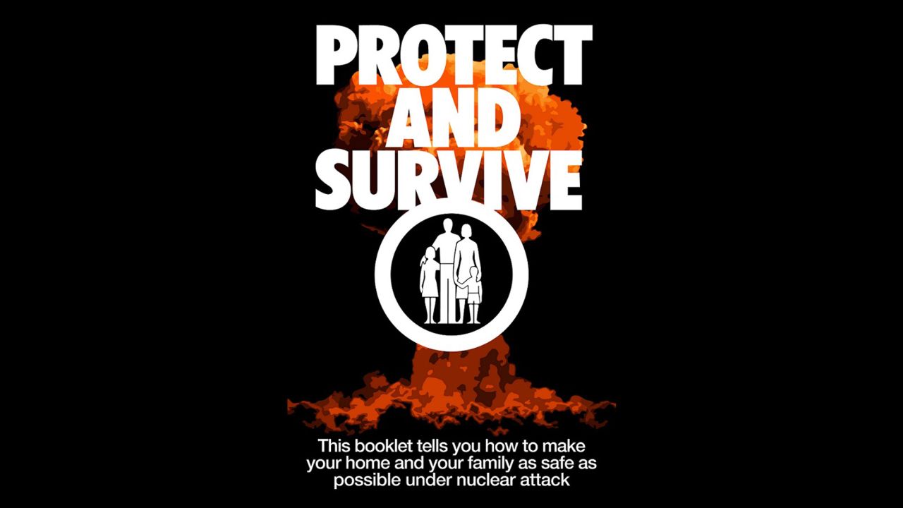 The original cover of the UK government's 1980 guide to surviving a nuclear attack.