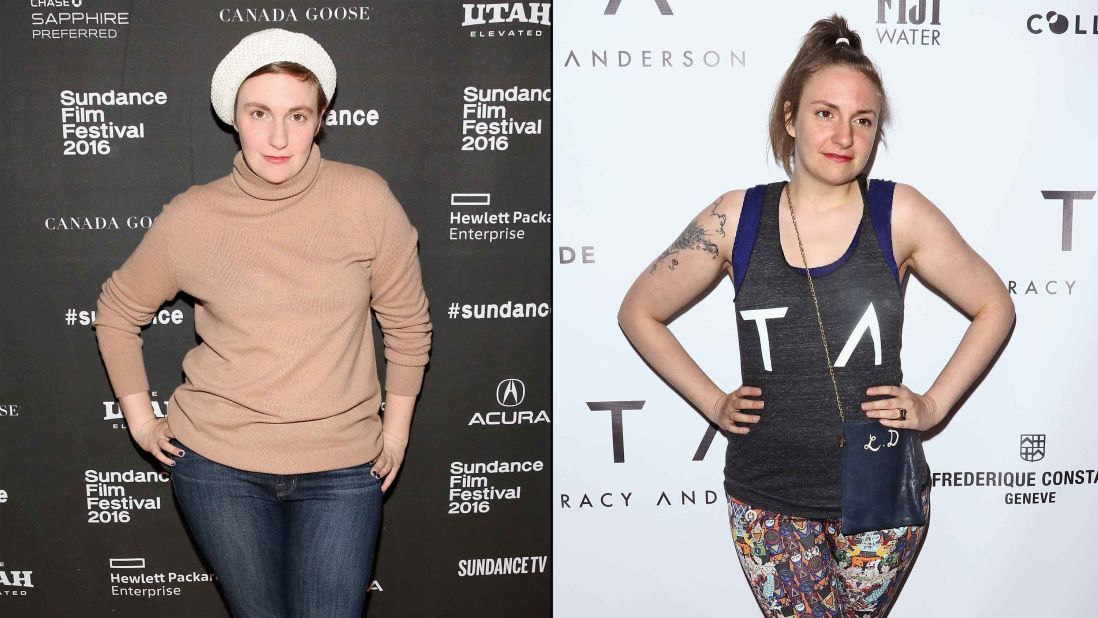 "Girls" star Lena Dunham showed off a slimmer physique in March 2017 on the red carpet for the opening of celebrity fitness trainer Tracy Anderson's new studio in New York City.