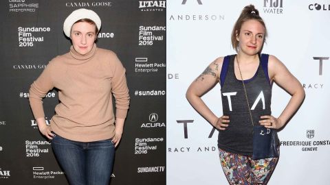 "Girls" star Lena Dunham showed off a slimmer physique in March 2017 on the red carpet for the opening of celebrity fitness trainer Tracy Anderson's new studio in New York City.