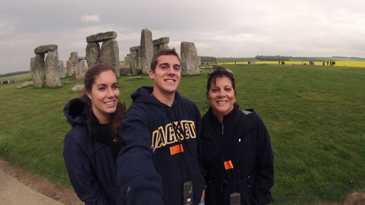 <strong>Stonehenge selfie: </strong>No one knows exactly why this English monument was built. The bigger mystery? The identity of this selfie-stick wielding trio.