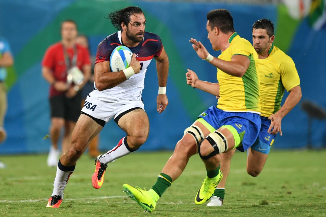 Ebner in action for the US against Brazil at the Rio 2016 Olympics. 