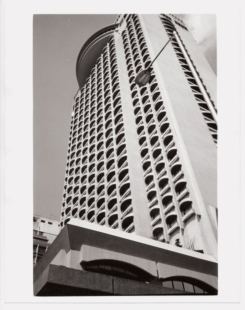 A geometric shot of the now demolished Furama Hotel. Warhol was accompanied by curator Jeffrey Dietsch on the Hong Kong leg of the China trip. "We did tours all over Hong Kong -- The Peak, the ferry, all the usual things," said Dietch. 