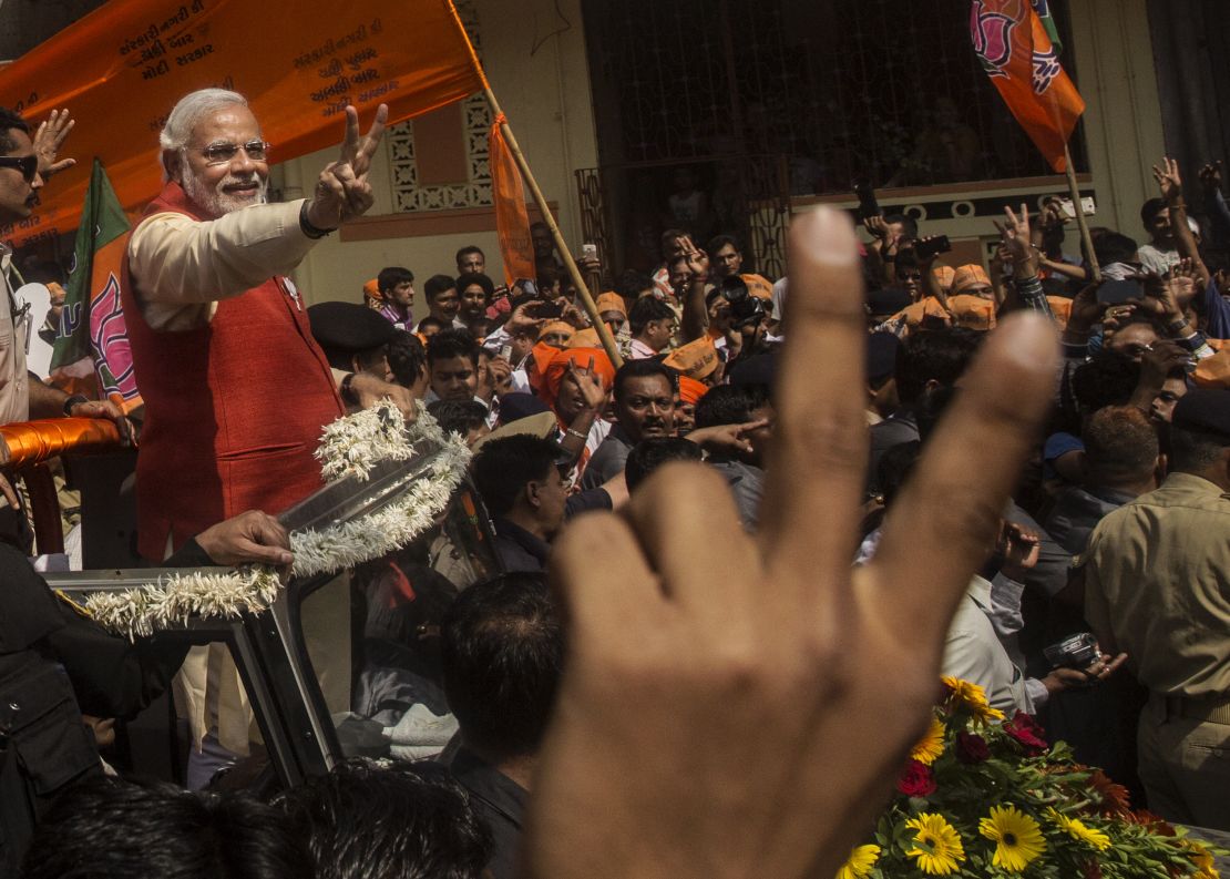 ABVP is affiliated with Narendra Modi's ruling Bharatiya Janata Party (BJP). 
