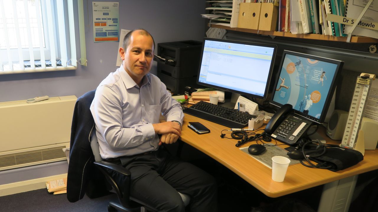 Steve Mowle works at the Hetherington Group Practice in London, contacting 50 patients, on average, each day.