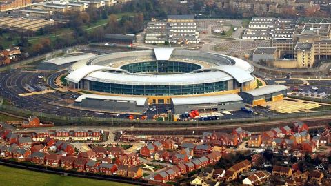 Government Communications Headquarters (GCHQ) in Cheltenham, England.