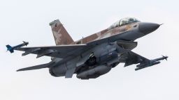 A picture taken on June 28, 2016 shows an Israeli Air Force F-16 D fighter jet taking off at the Ramat David Air Force Base located in the Jezreel Valley, southeast of the Israeli port city of Haifa.   / AFP / JACK GUEZ        (Photo credit should read JACK GUEZ/AFP/Getty Images)