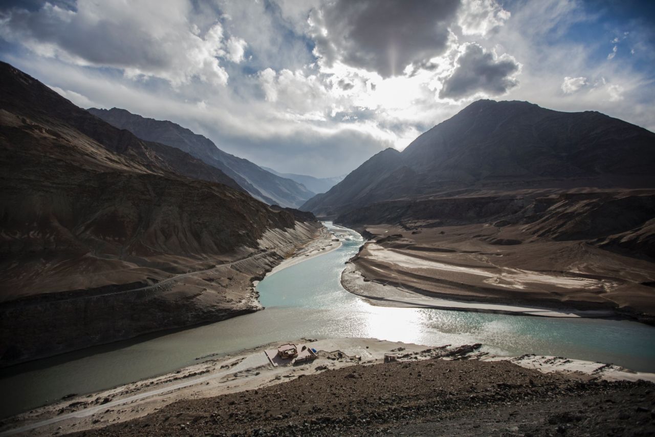 The Indus River at its confluence with the Zanskar River in India. The river is a growing source of discord between India and Pakistan, made worse by the ongoing dispute over Kashmir. 