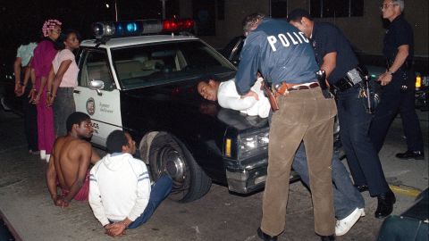 When crack cocaine hit black communities like this one in Los Angeles in 1988, police didn't treat it as a public health crisis. Instead they waged a "war on drugs."