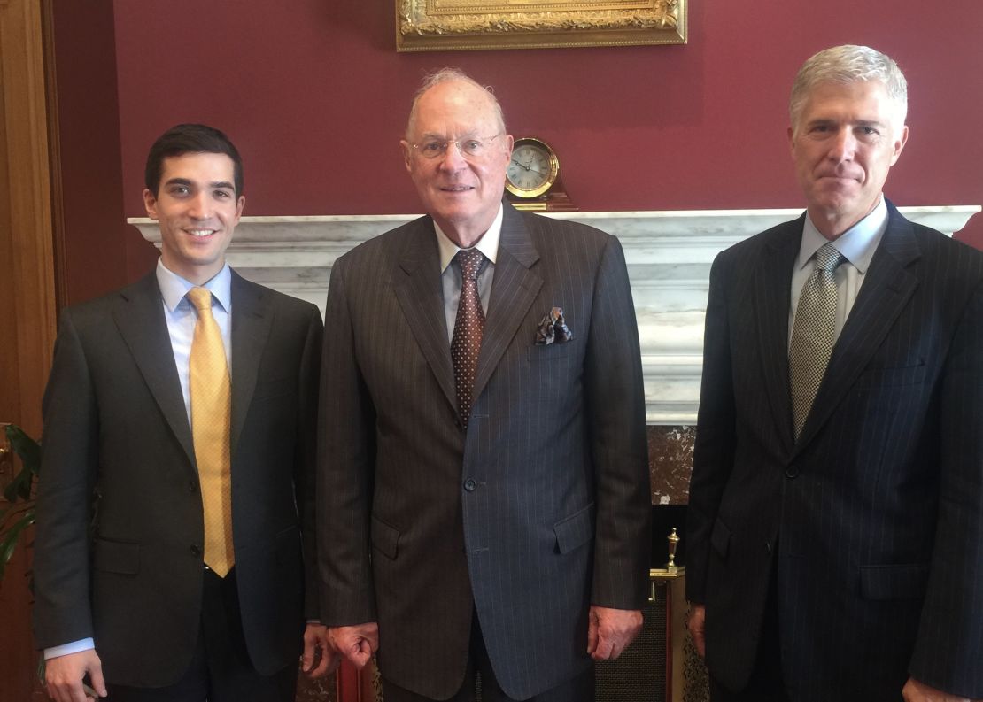 Justice Anthony Kennedy and Judge Neil Gorsuch. (Obtained by CNN)