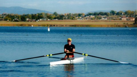 This photo provided by the Gorsuch family shows the judge rowing. 