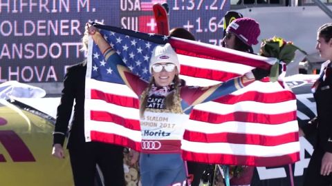 Shiffrin, 22, is the reigning Olympic slalom champion 