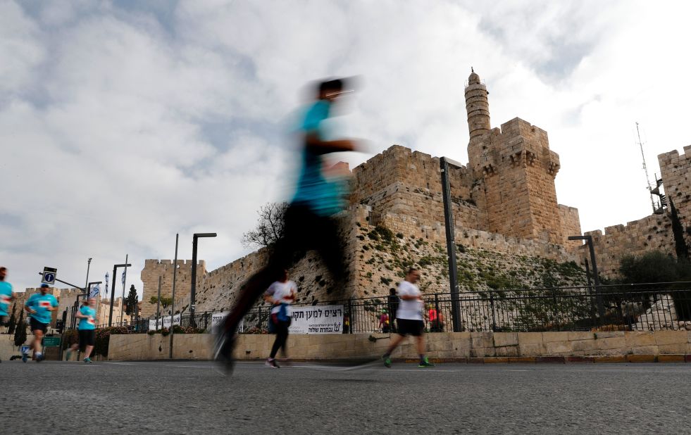 In the shadow of the city's most historic sites -- including the Old City (pictured), the Israeli Knesset, and the Machane Yehuda Marketplace -- people of different beliefs and cultures were brought together. An estimated 62 nationalities were represented. <br />