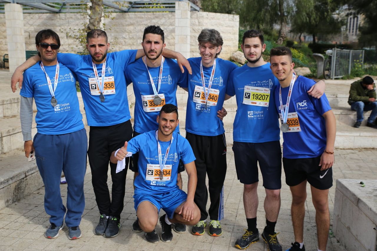 "We don't run for politics but for humanity," Haas, who competed in the 10 km race, told CNN. "There is no difference between a Jew and an Arab." 