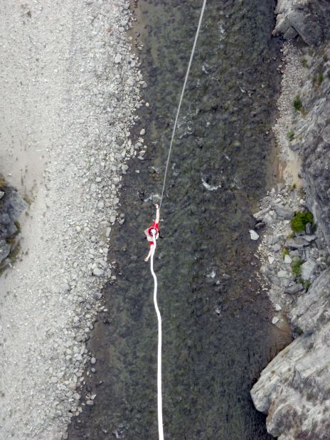 <strong>134 meters: Nevis Highwire, Queenstown, New Zealand. </strong>Calm your nerves and hop onto a cable shuttle suspended 134 meters above the Nevis River. Once set, get your ankles harnessed and down you go to New Zealand's scariest bungee jumping pod. 