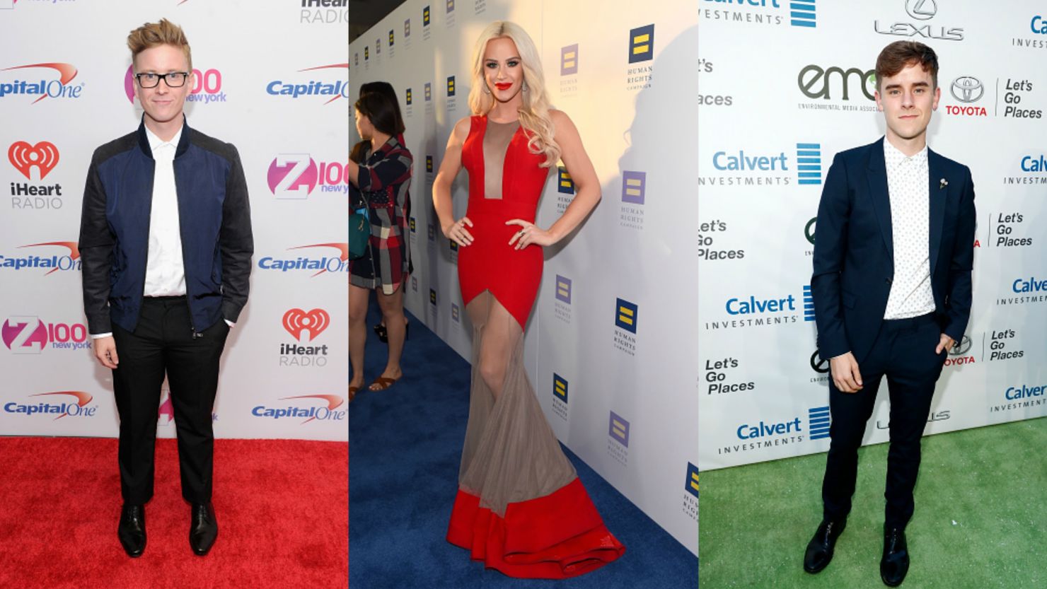 Tyler Oakley, Gigi Gorgeous and Conner Franta, from left, were among the YouTubers affected.