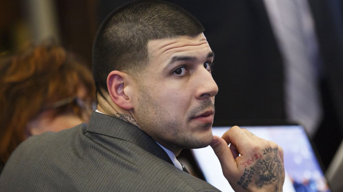 Aaron Hernandez is accused of killing two men in Boston in 2012.