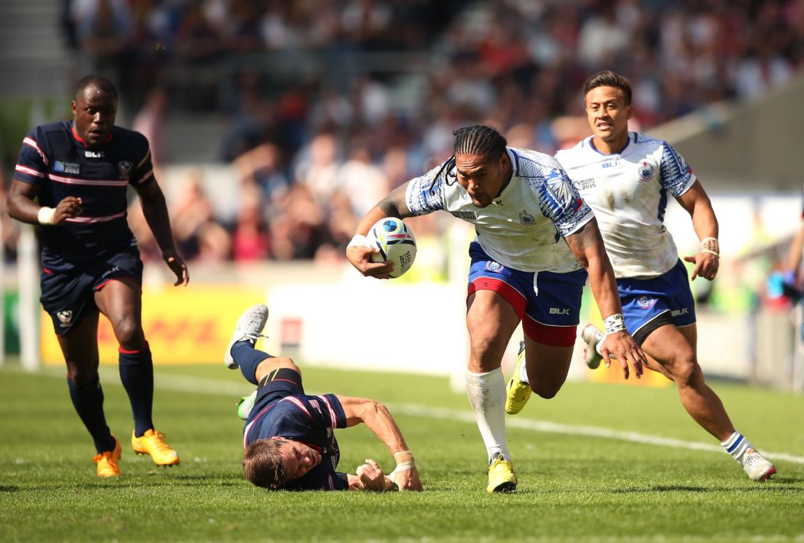 Samoan winger Alesana Tuilagi is also one of Wooching's rugby heroes.