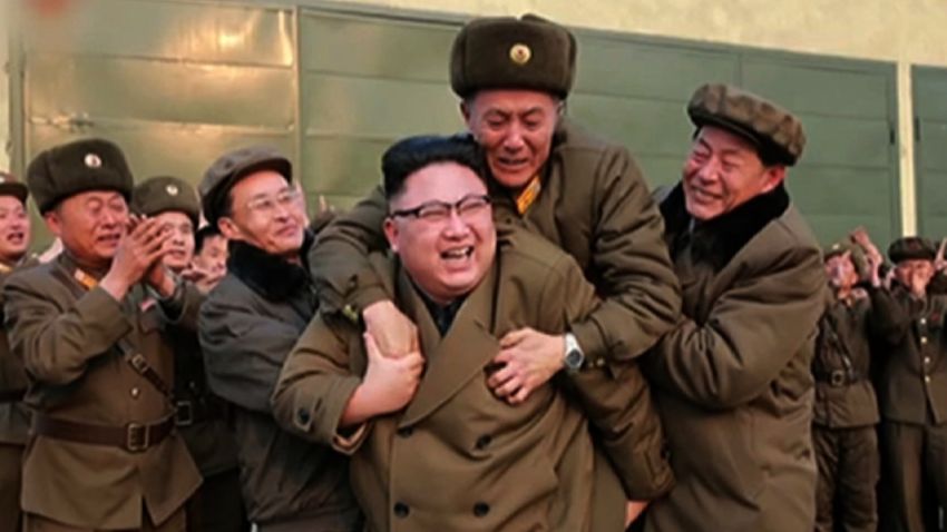 kim jong un celebrates rocket engine test