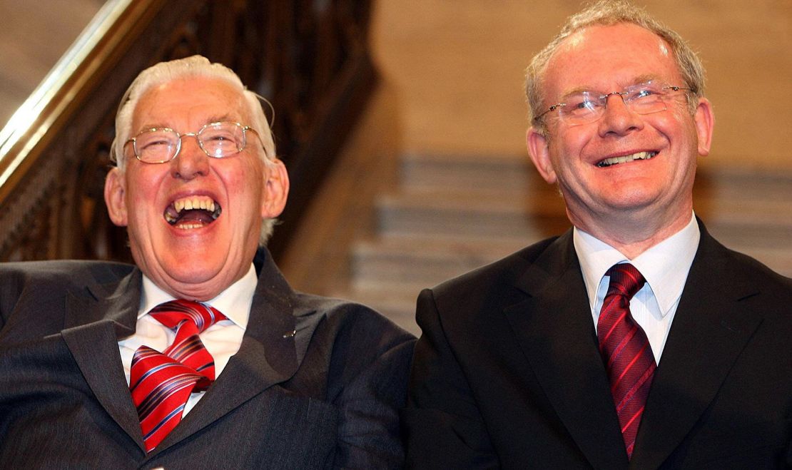 McGuinness and Paisley forged a close partnership and were known as the 'Chuckle Brothers'.