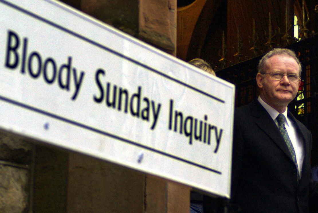 McGuinness gave evidence at the Bloody Sunday Inquiry in 2003.
 
