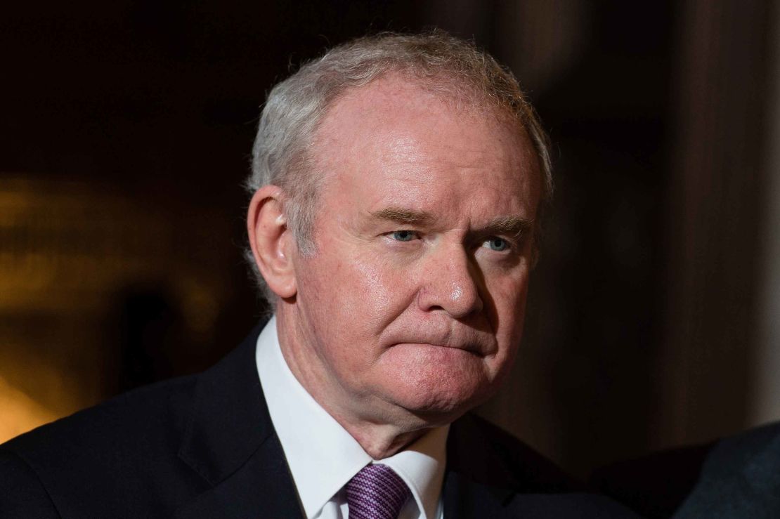 McGuinness stepped down from his role as Sinn Fein leader in the north in January 2017.