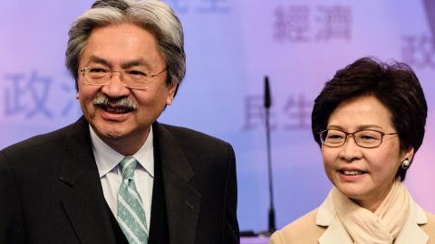 John Tsang and Carrie Lam are the top two candidates to be Hong Kong's next leader.