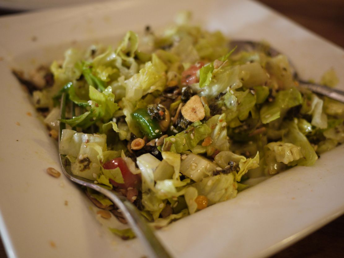 Lephet thoke can be a meal, snack or appetizer.