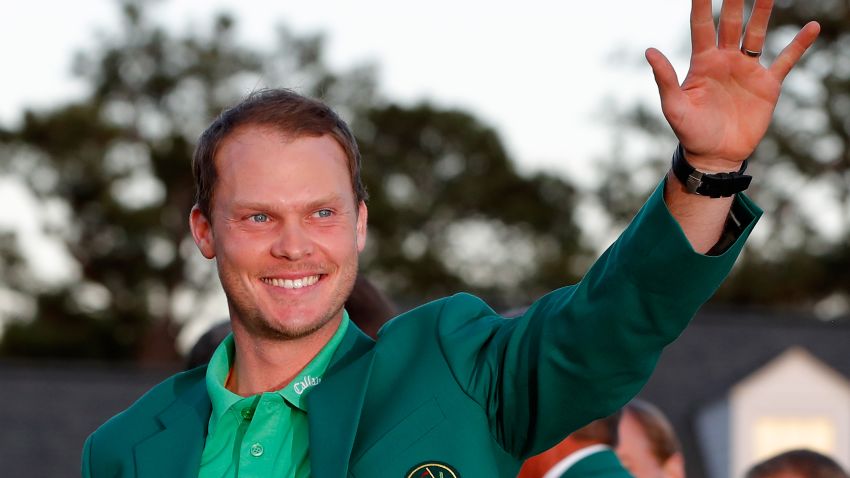 AUGUSTA, GEORGIA - APRIL 10:  Danny Willett of England celebrates with the green jacket after winning the final round of the 2016 Masters Tournament at Augusta National Golf Club on April 10, 2016 in Augusta, Georgia.  (Photo by Kevin C. Cox/Getty Images)
