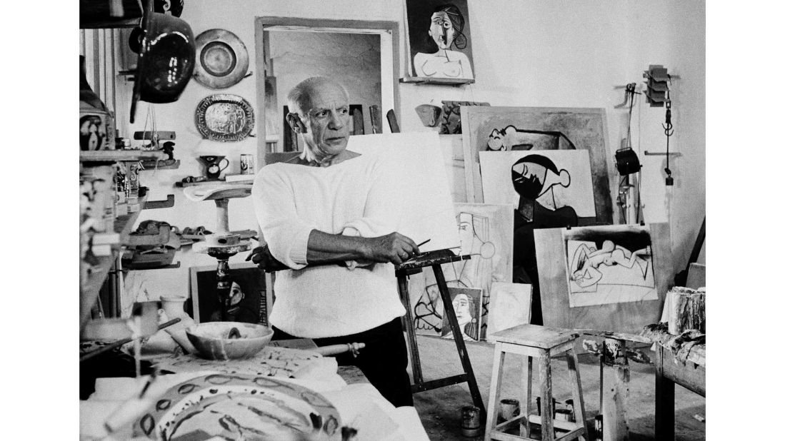 When an artist dies, it can be difficult to figure out how to handle their legacies and the works they've left behind. (Pictured: Pablo Picasso in his studio in Vallauris, France.) 