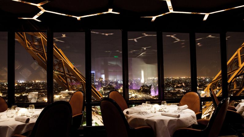 <strong>Le Jules Verne: </strong>Alain Ducasse's restaurant in the Eiffel Tower is one of the most photogenic venues in Paris. 