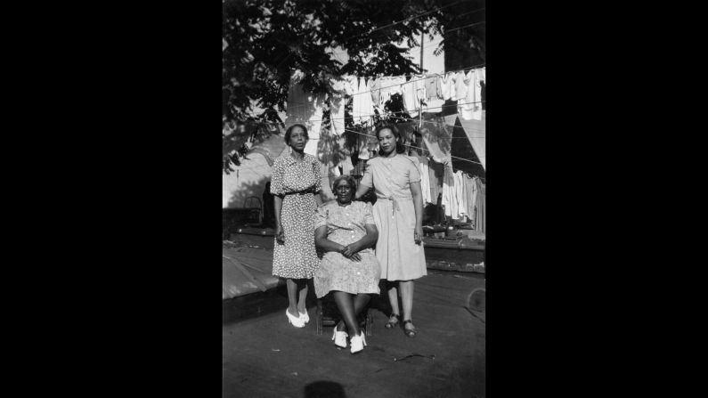 Elizabeth Fitzpatrick, Evans' grandmother, is on the right in this photo. "If you look at the faces, this is one of the few where nobody's smiling," Evans said. "To me, since these were the parents, this photo displays the pain that was hidden behind what their lives were about at times. That it was no picnic. ... . All three of these women were raised in the segregated South."