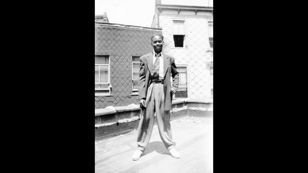 Jewell Howell poses at Fitzpatrick's rooftop studio. Evans said everyone dressed up for photos back then, even the teenagers. "And my mother was smart because she took a lot of photos on Sunday when they came from church," Evans said. "She knew they would have their Sunday best clothing on." Fitzpatrick's photos will be on display at the Smithsonian museum until January 2018.