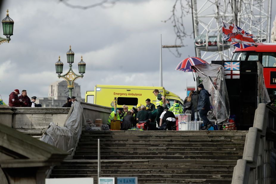 Medical aid is provided outside Parliament.