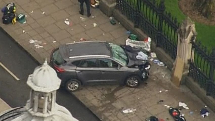 An automobile supposedly involved in attack near Britain's Parliament
