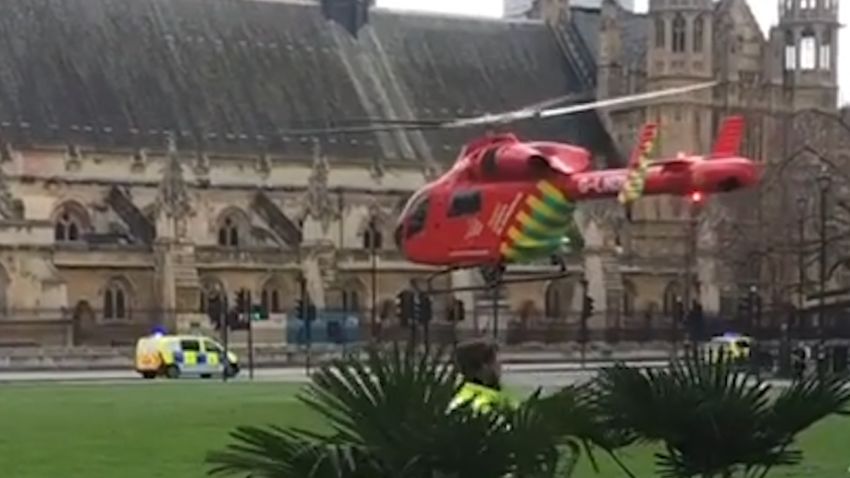 London parliament firearms incident helicopter
