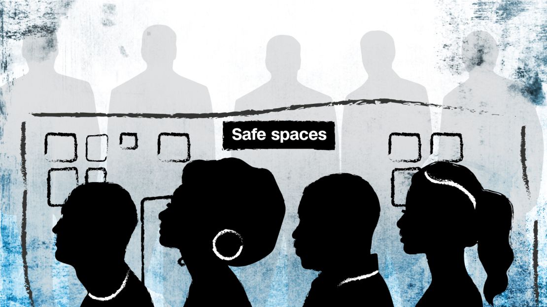 "Safe spaces" are places where women, the LGBTQ community and racial and ethnic minorities can congregate with like-minded people without having to defend their own beliefs.