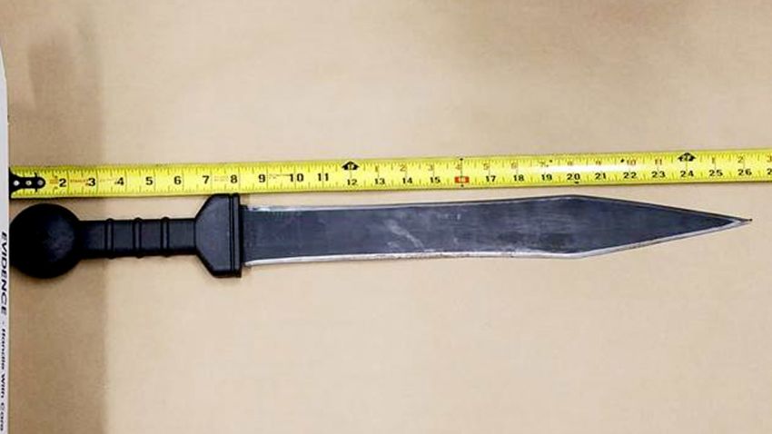 The murder weapon is believed to be this 26-inch knife